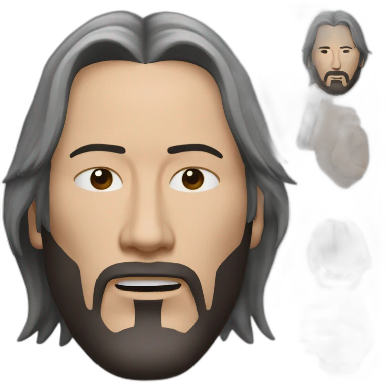 Keanu Reeves with cyber implants emoji