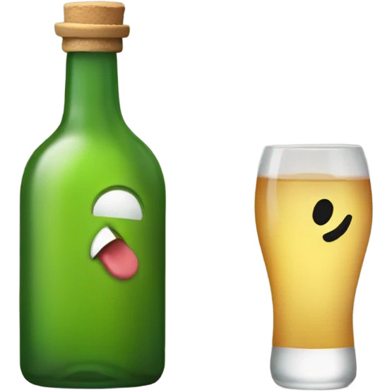 Little bottle of alcohol  emoji