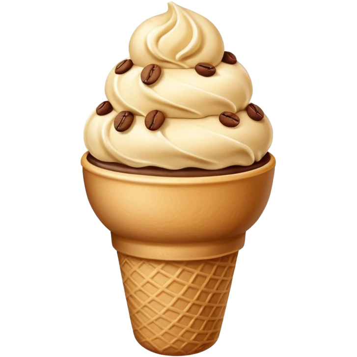 bolitas de helado de cafe con semilla de cafe  emoji