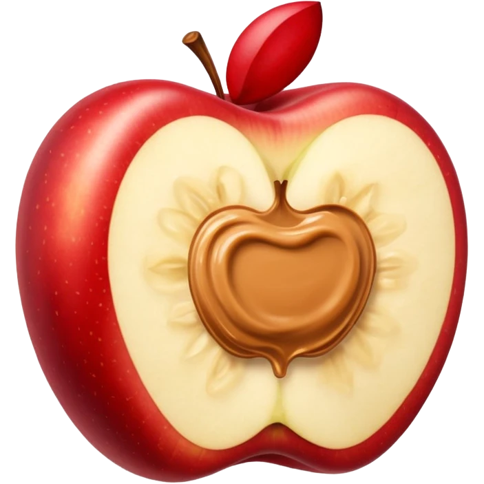apple slices with peanutbutter emoji
