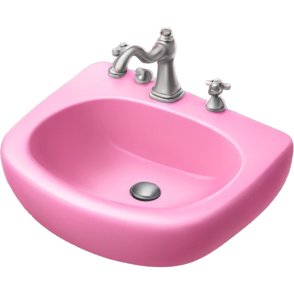 Pink bathroom sink emoji