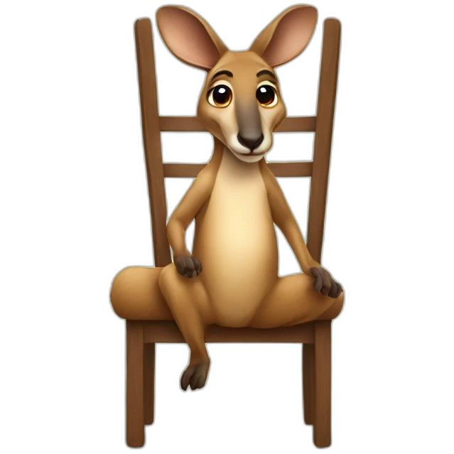 Kangaroo sitting on a chair emoji