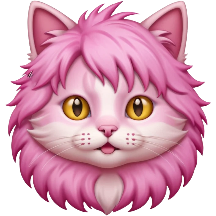 pink haired cat emoji