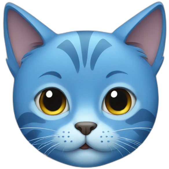 Blue cat emoji