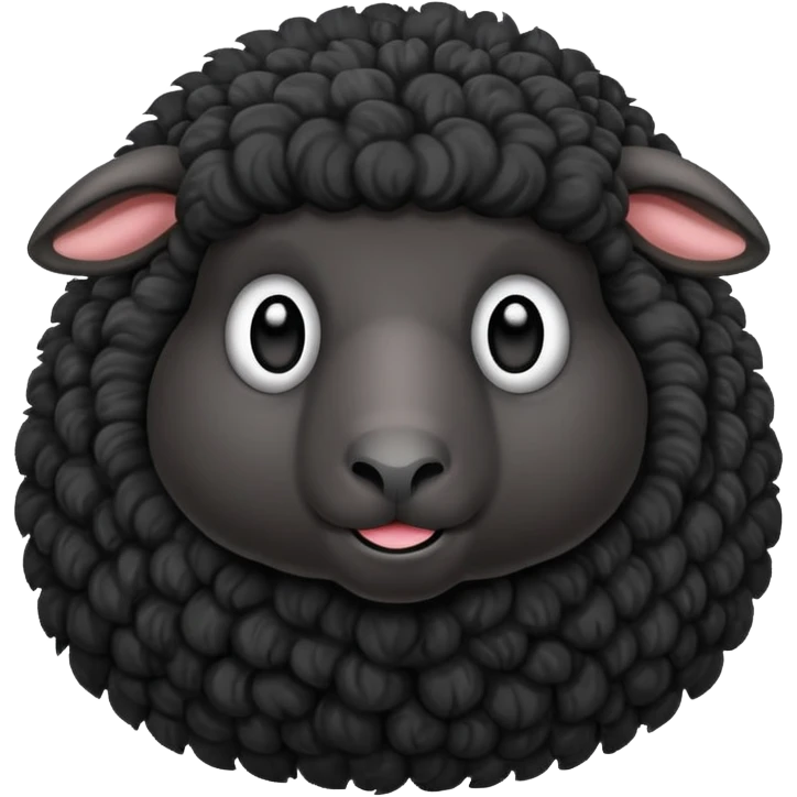 🐑 this exact emoji but in color black emoji