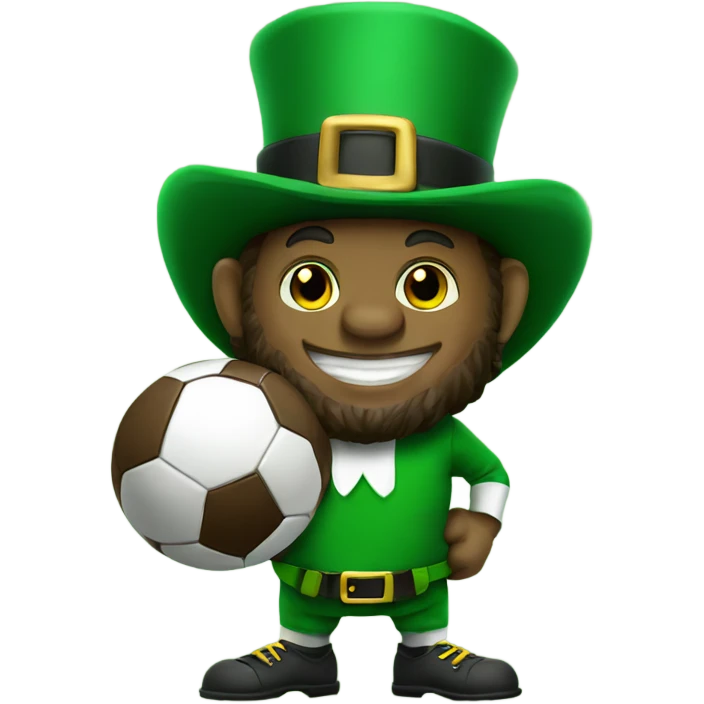 Leprechaun with football emoji