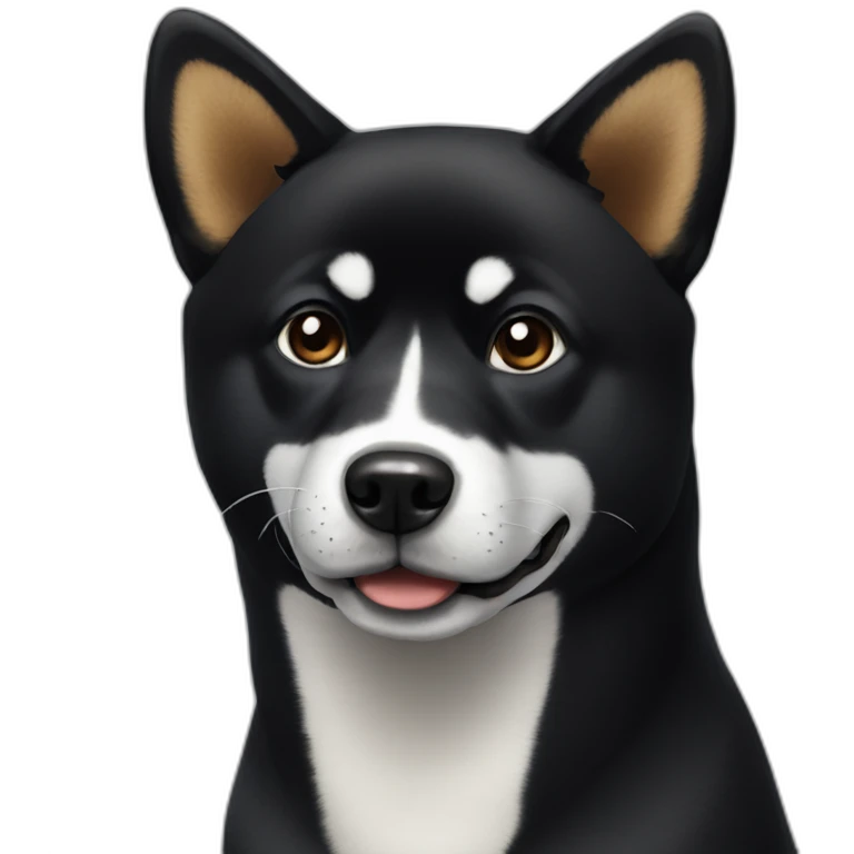 black shiba inu face emoji