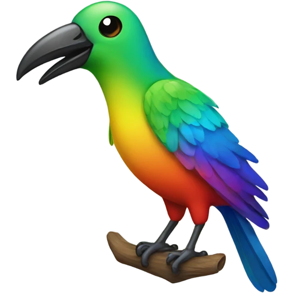 Rainbow bird emoji