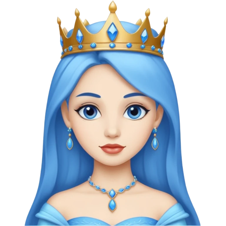 Blue princess emoji