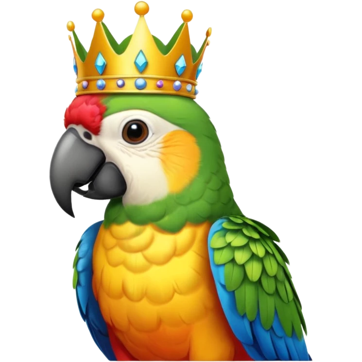 parrot with crown  emoji