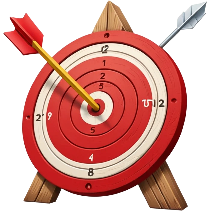 Angled target with an arrow in the center emoji