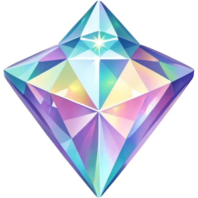 hd detailed glittering holographic star shaped diamond emoji