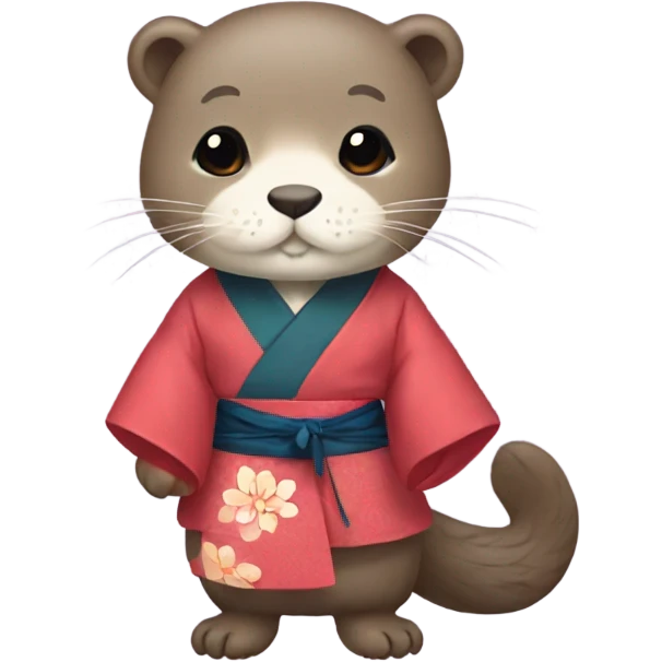 an otter wear hanbok emoji