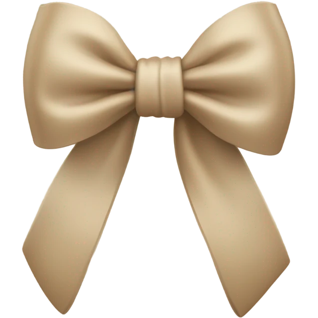 beige bow emoji