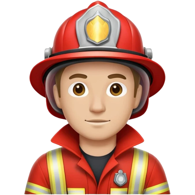 white fireman in a red suit emoji