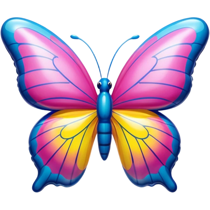   jeff koons style inflatable butterfly art emoji