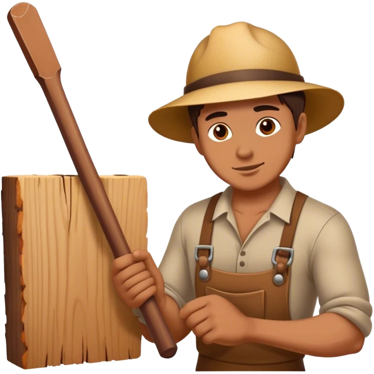 guy working with wood emoji