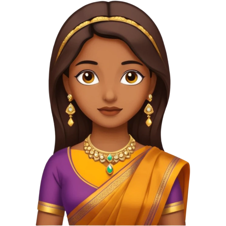 Girl wearing saree  emoji