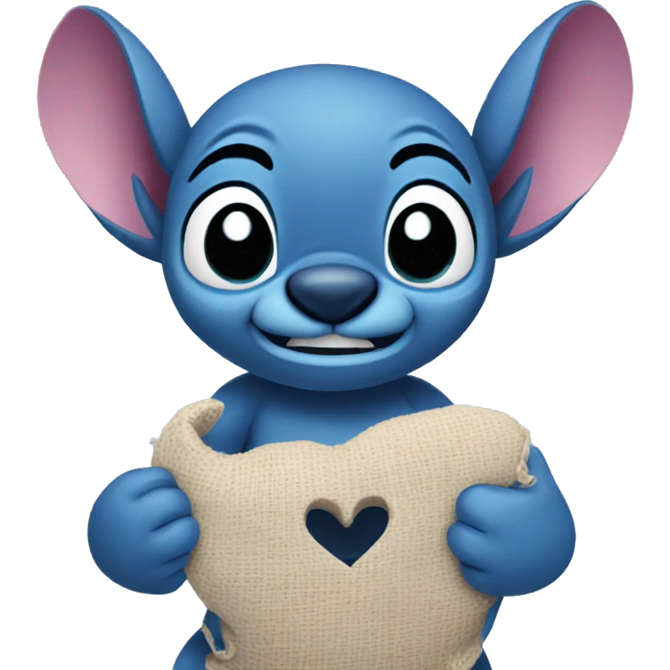 Stich with a heart  emoji