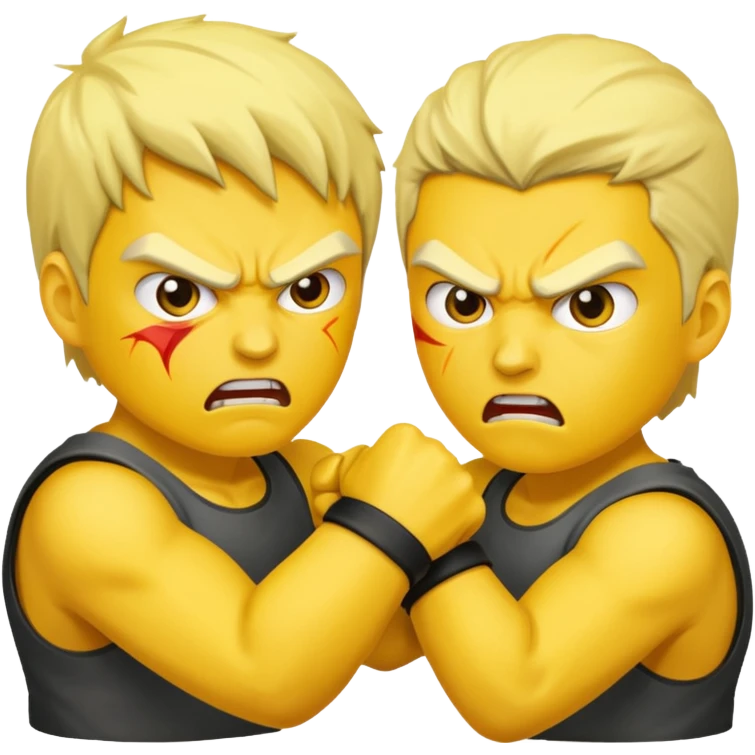 fight, 2 yellow skined people emoji