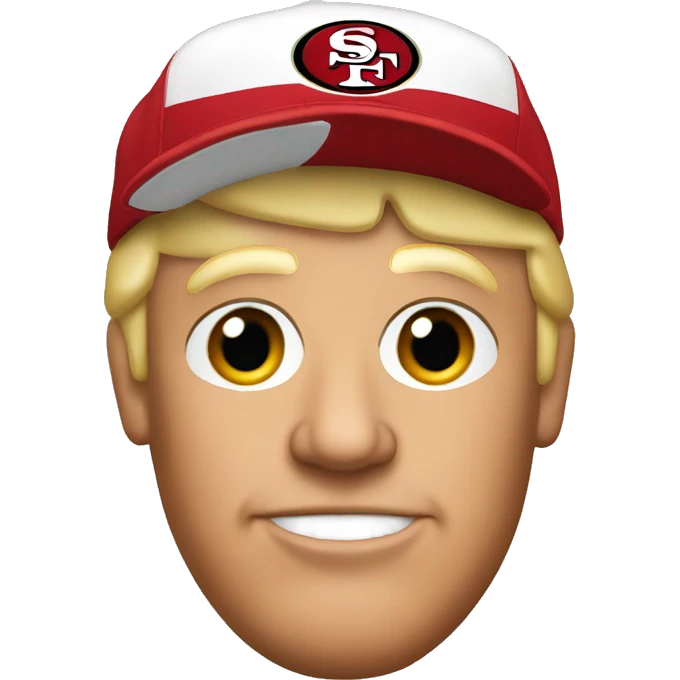 Trump wearing a 49er cap emoji