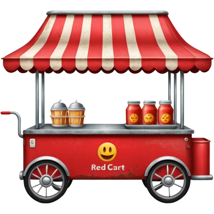 red food cart. emoji