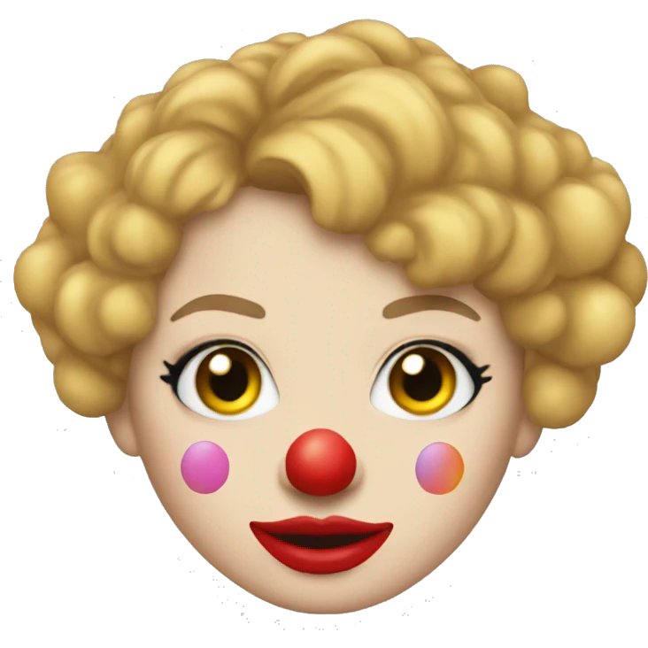 taylor swift fan wearing clown makeup emoji