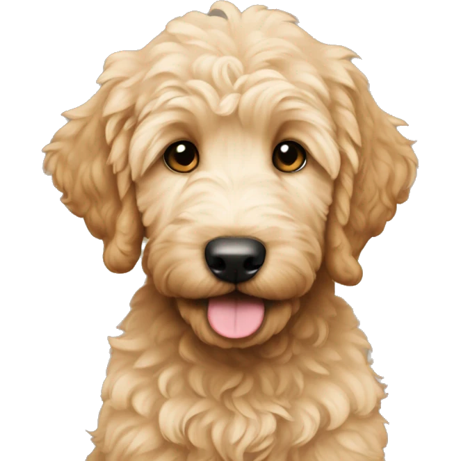 Golden doodle puppy emoji