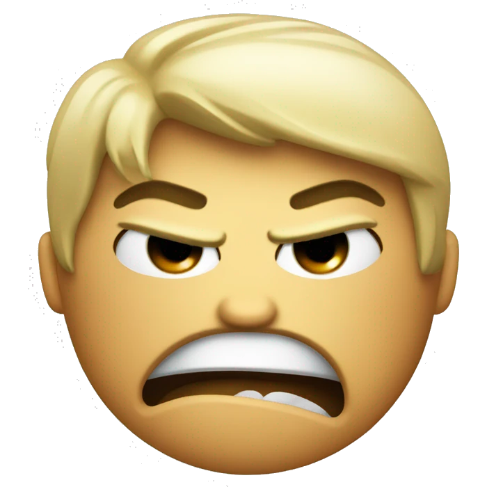 Angry face with thumbs down emoji