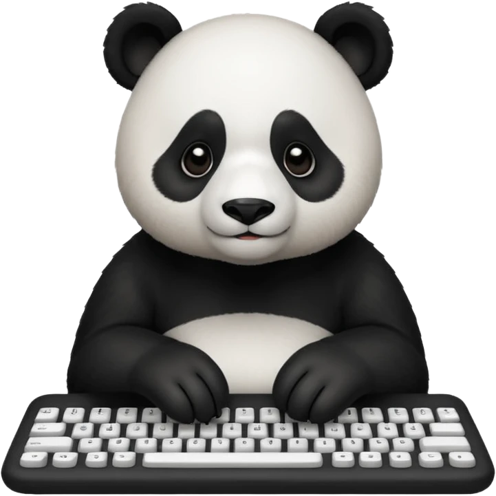 Panda writing code emoji