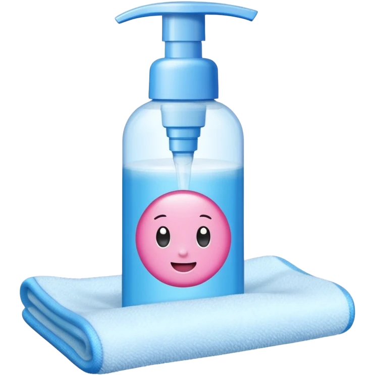 Soap, washcloth and kids shampoo emoji