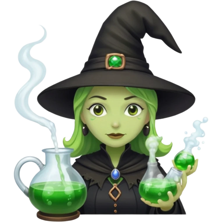 green witch cooking potion emoji