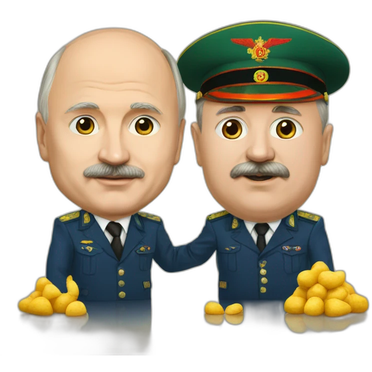 Putin and Lukashenko with potato emoji
