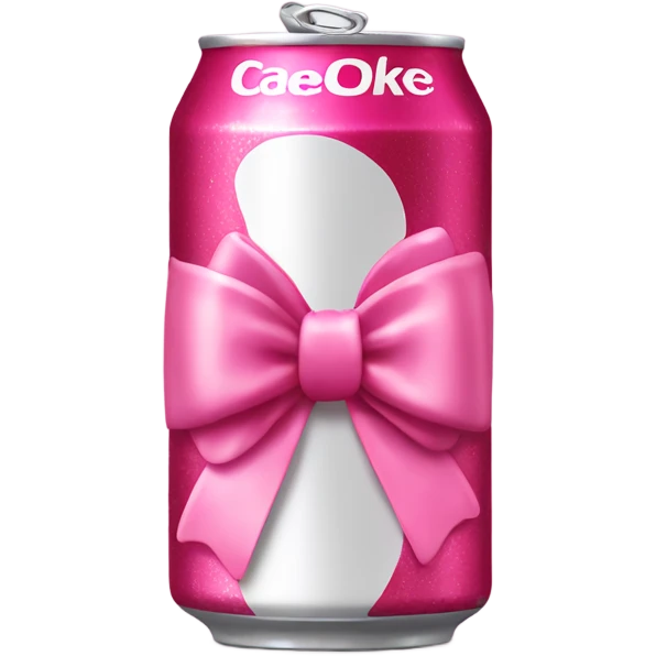 Pink Diet Coke can with pink bow emoji
