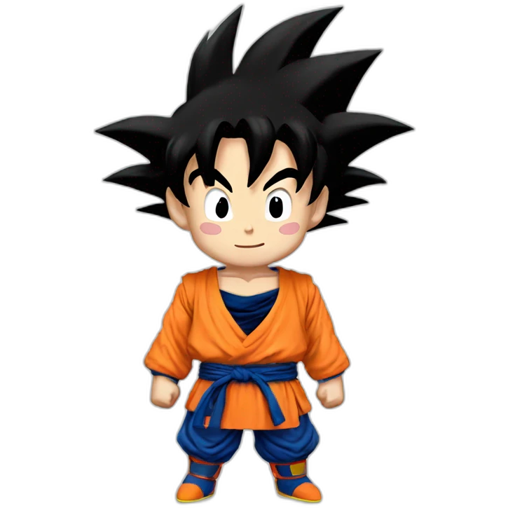 Goku asiendo un hola emoji