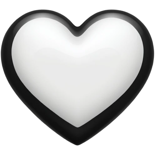 Black & white heart emoji