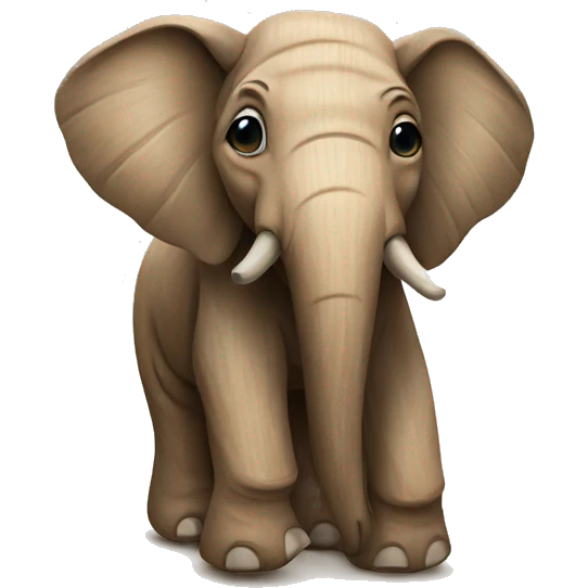 Elephant made of wood emoji