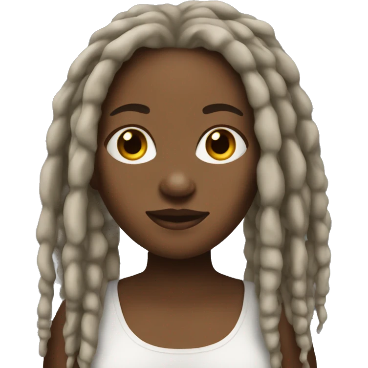 Black woman with dreads emoji