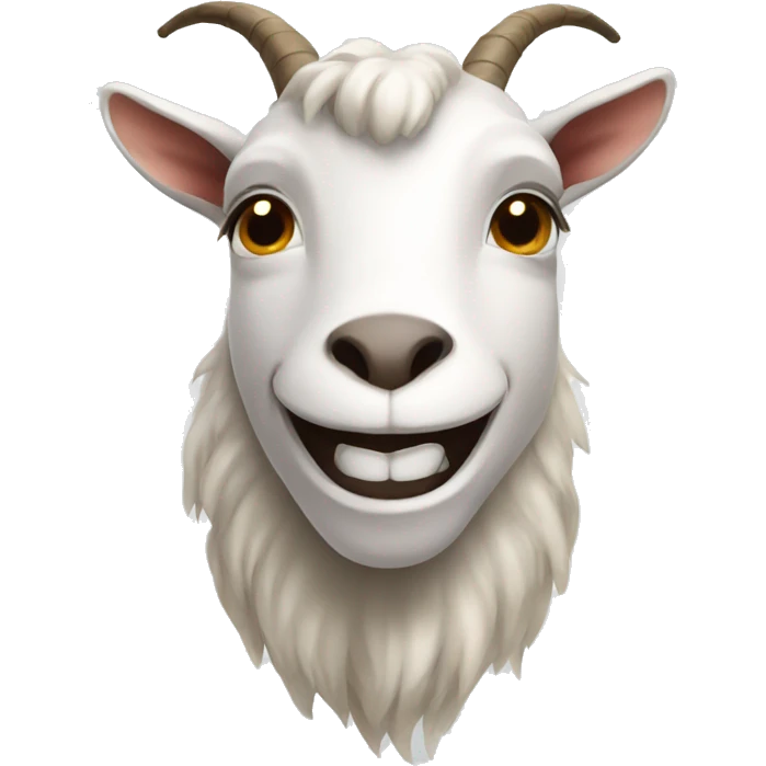 Goat smiling emoji