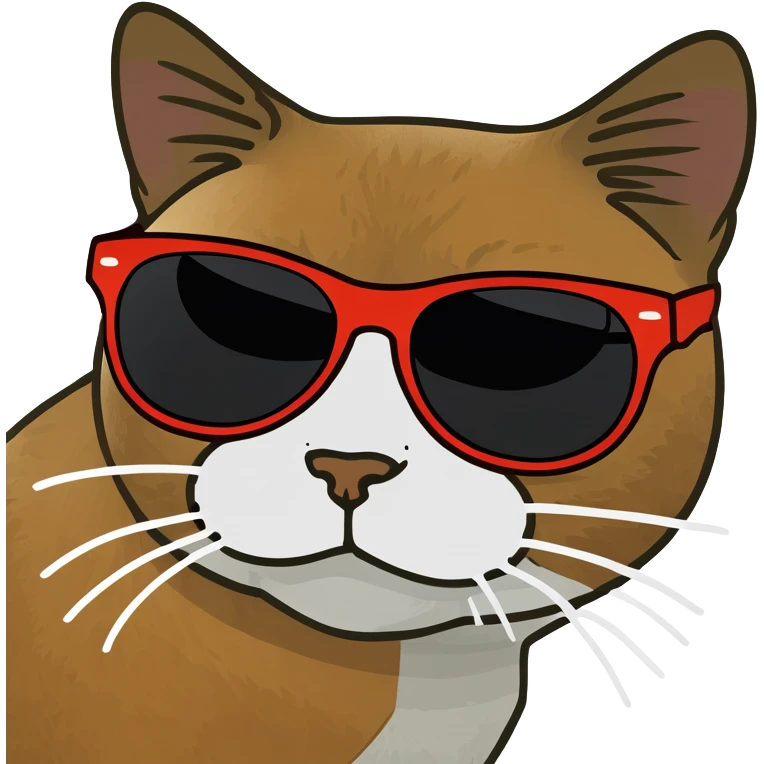 Cat with sunglasses emoji