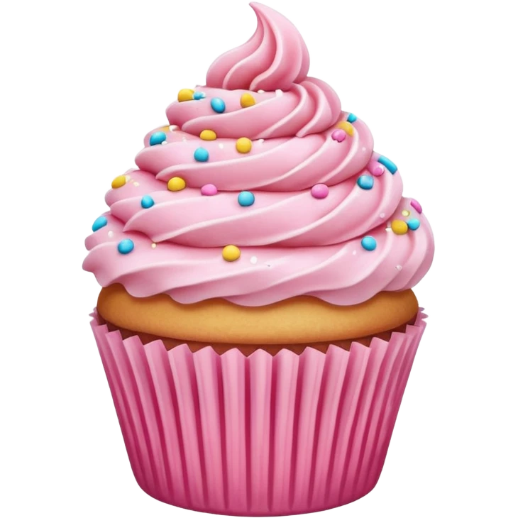 Cupcake with pink icing emoji