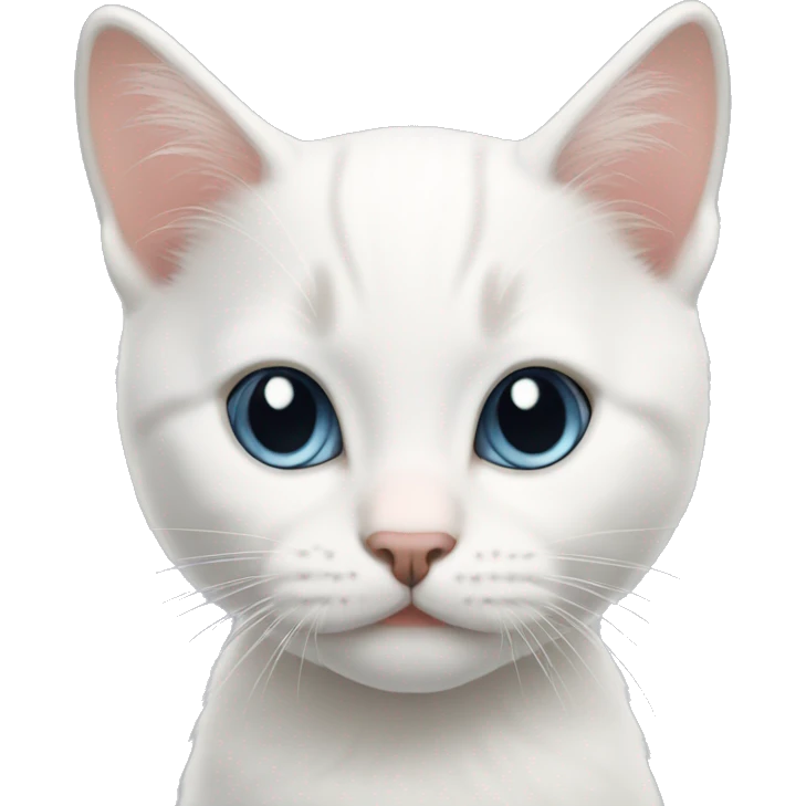 White straight face kitten emoji