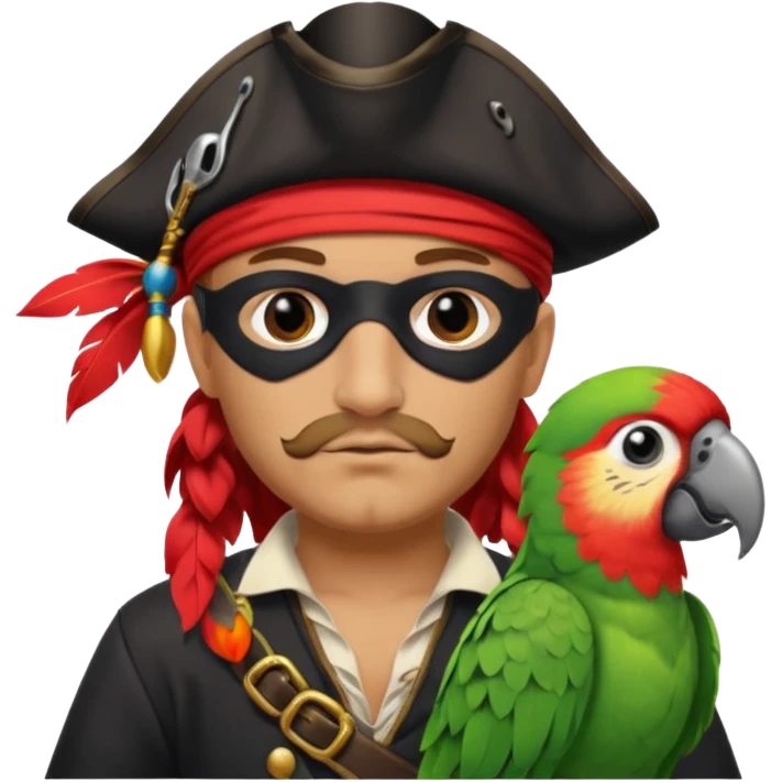 pirate and parrot emoji