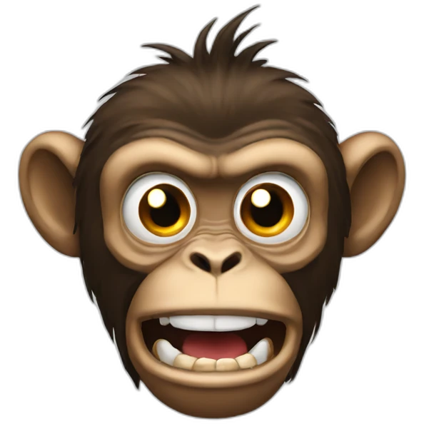 Mad monkey emoji