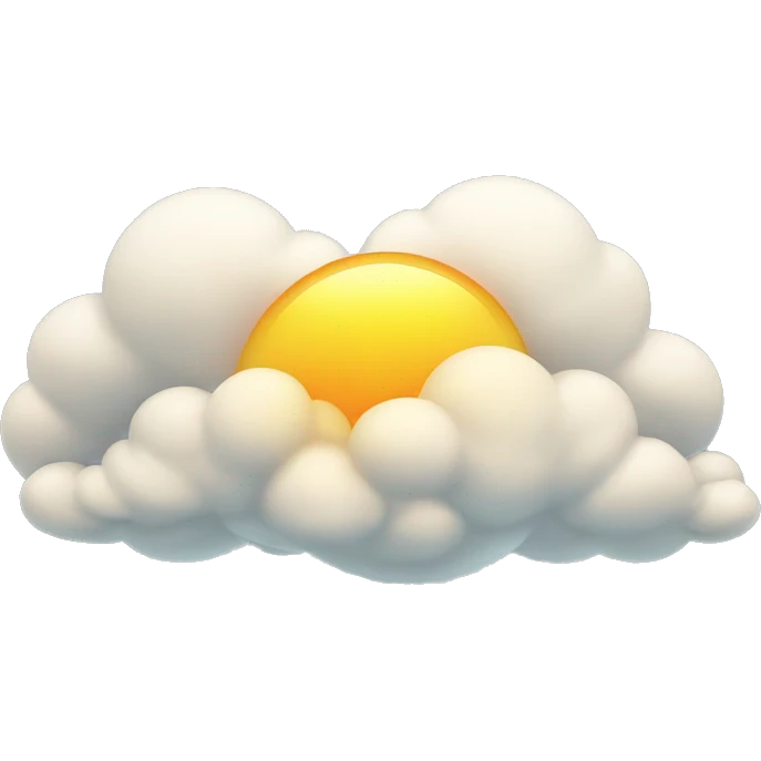 Clouds in the sun emoji