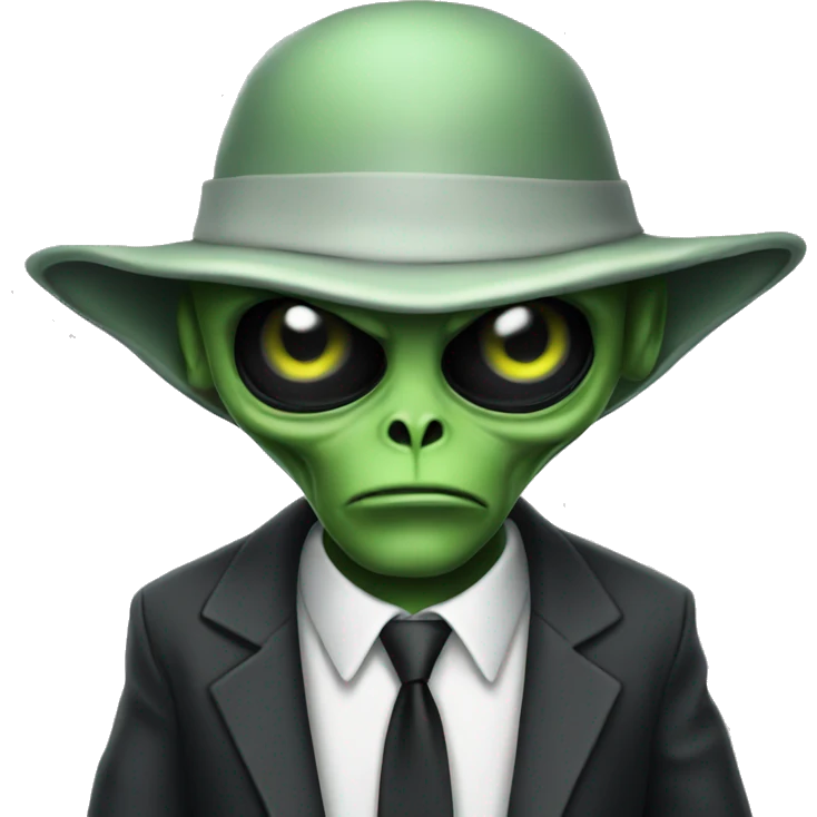Gangster alien emoji