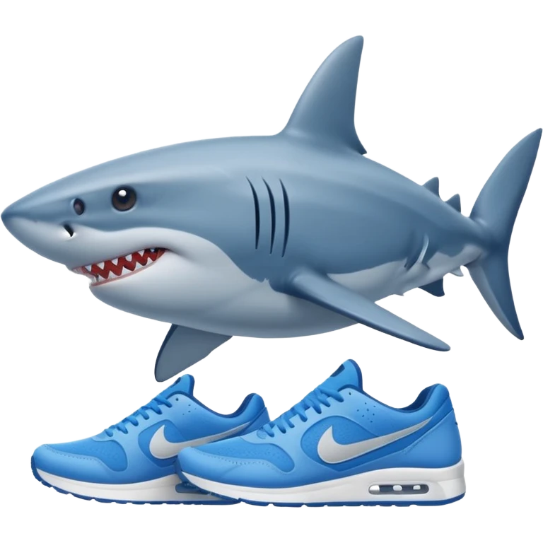 requin avec des nikes bleu emoji