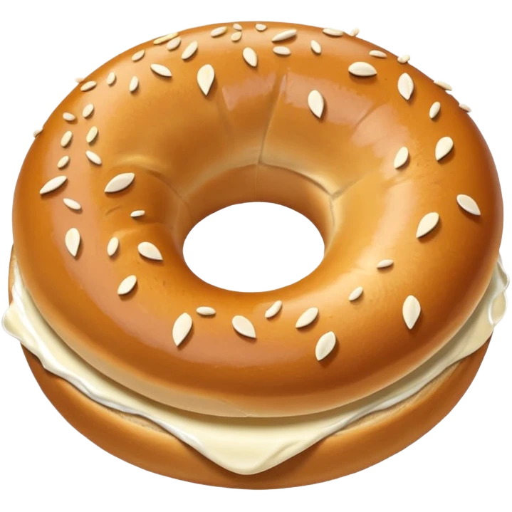 Bagel and cream cheese emoji