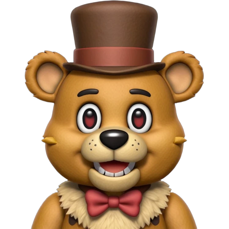 Freddy Fazbear (small hat) from Five Nights At Freddy's Movie emoji
