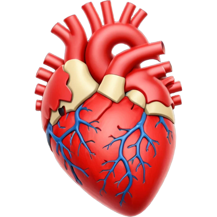 coração humano 3d emoji